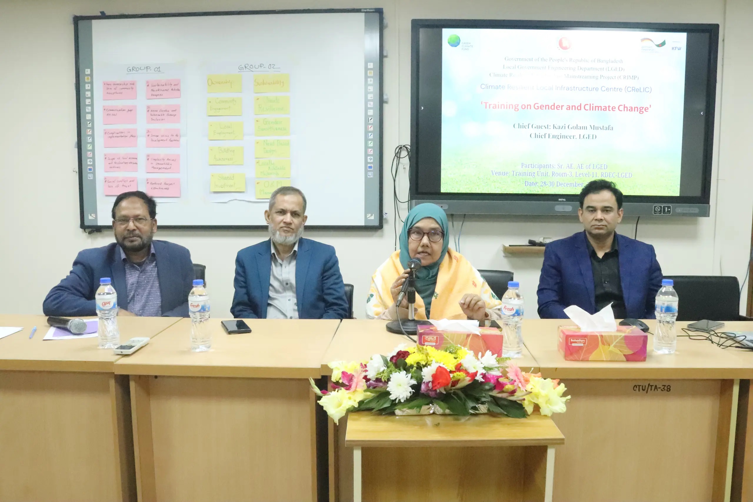 Three-Day Training on Gender and Climate Change Organized by LGED’s CReLIC Concludes