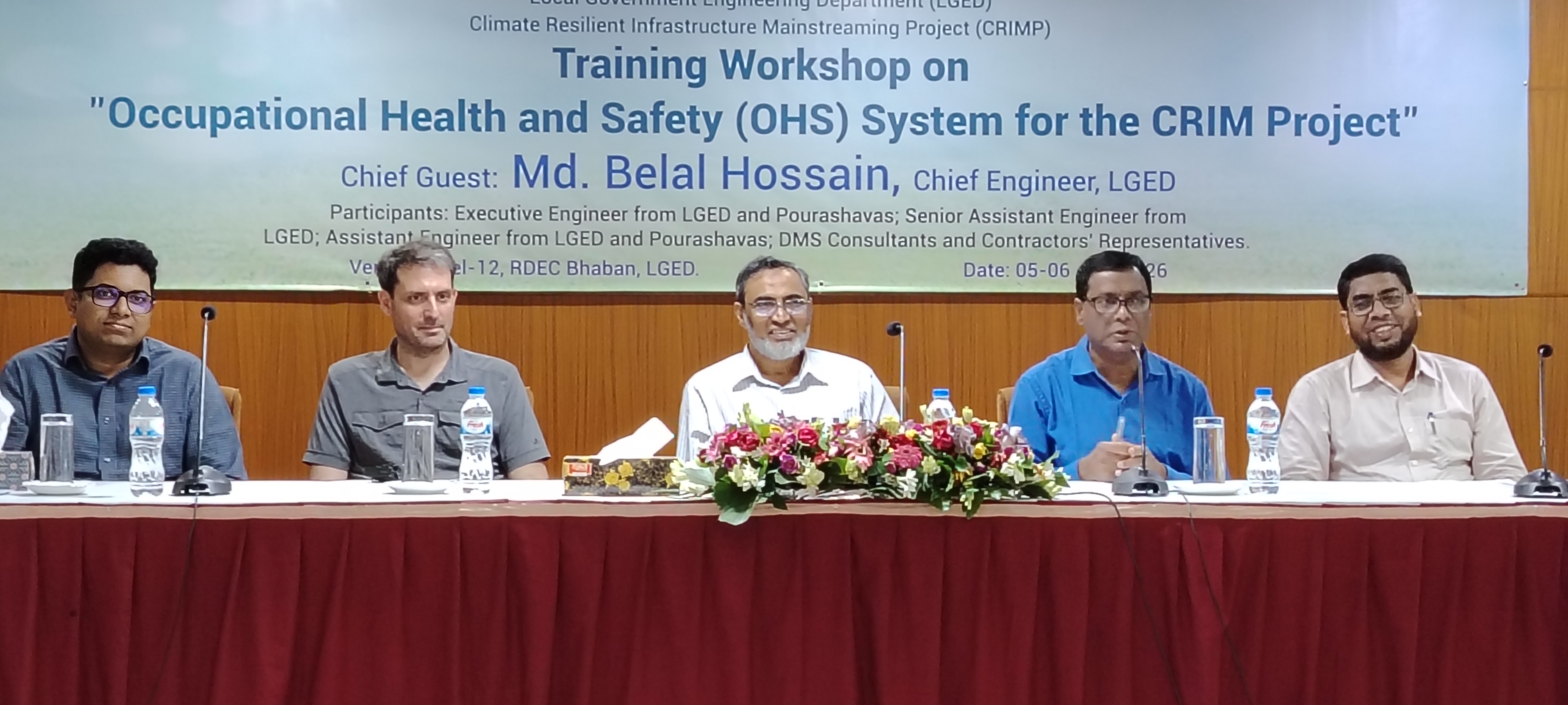 LGED's CRIMP Project Organizes Two-Day Training Workshop on
Preparation of Occupational Health and Safety Action Plan
