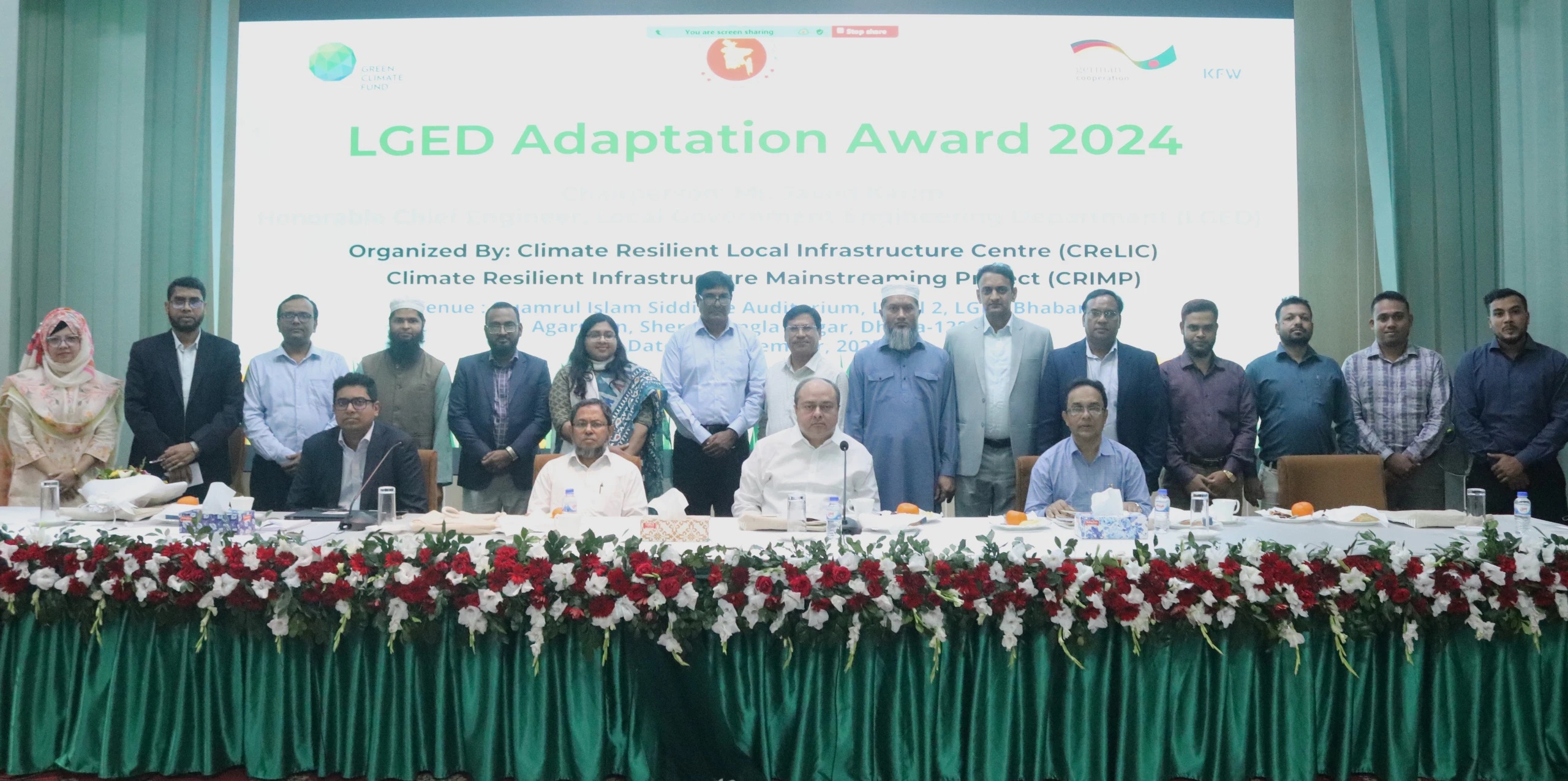 LGED Adaptation Award 2024, 20 Engineers Recognized for Pioneering Climate Resilience Ideas