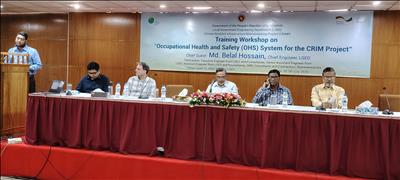 LGED's CRIMP Project Organizes Two-Day Training Workshop on
Preparation of Occupational Health and Safety Action Plan
