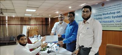 LGED's CRIMP Project Organizes Two-Day Training Workshop on
Preparation of Occupational Health and Safety Action Plan
