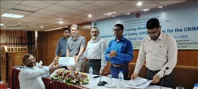LGED's CRIMP Project Organizes Two-Day Training Workshop on
Preparation of Occupational Health and Safety Action Plan
