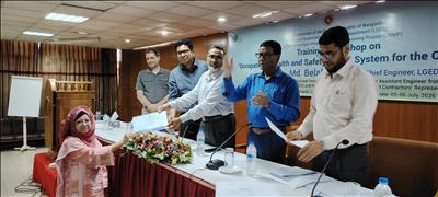 LGED's CRIMP Project Organizes Two-Day Training Workshop on
Preparation of Occupational Health and Safety Action Plan
