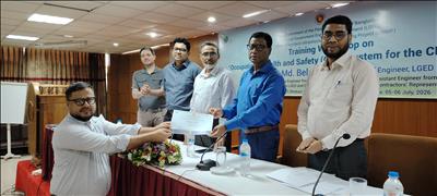 LGED's CRIMP Project Organizes Two-Day Training Workshop on
Preparation of Occupational Health and Safety Action Plan
